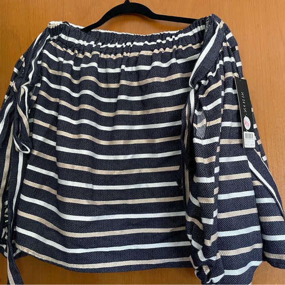 Shona Joy Paloma Off Shoulder top Sz 12 - Picture 2 of 3